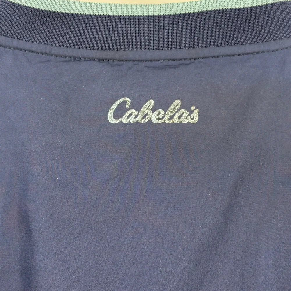 Cabelas‎ Mens XL Pullover Windbreaker Jacket Blue V Neck Long Sleeve Gorpcore